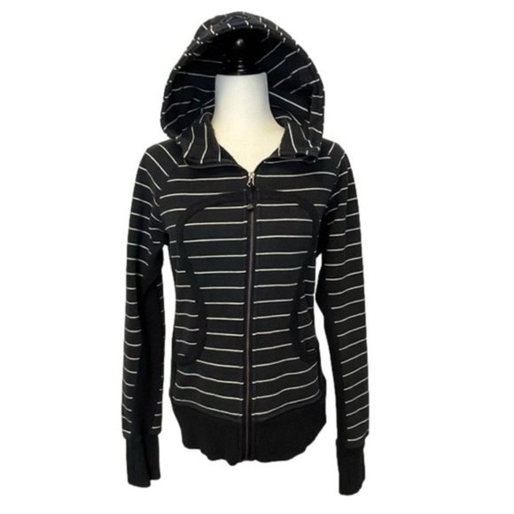 Lululemon Striped Navy Scuba Jacket Size 10 - Picture 2 of 9